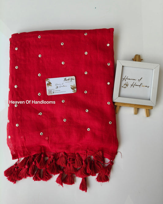 Festive Saree - Red All Over Gini