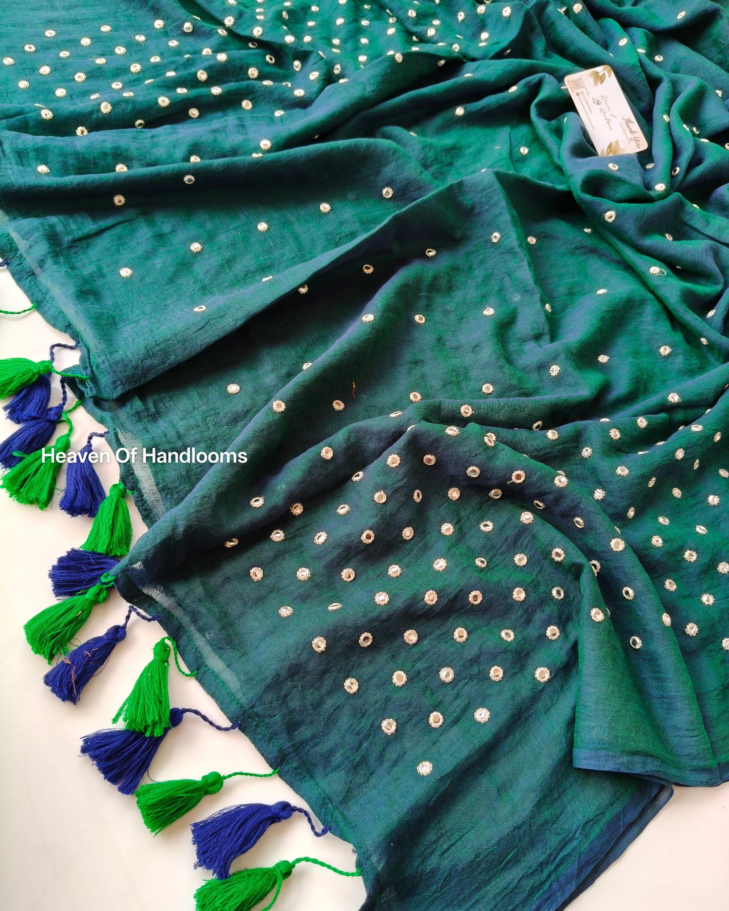 Festive Saree - Peacock All Over Gini
