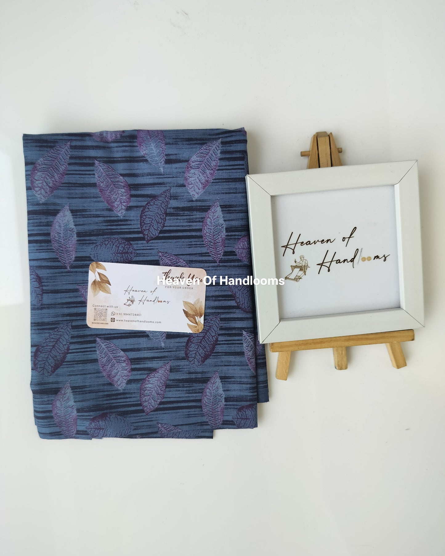 Blouse Material - Grey Leaf