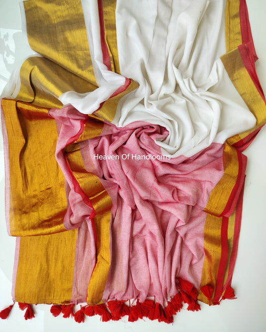 Onam-Vishu Saree - Red Pallu