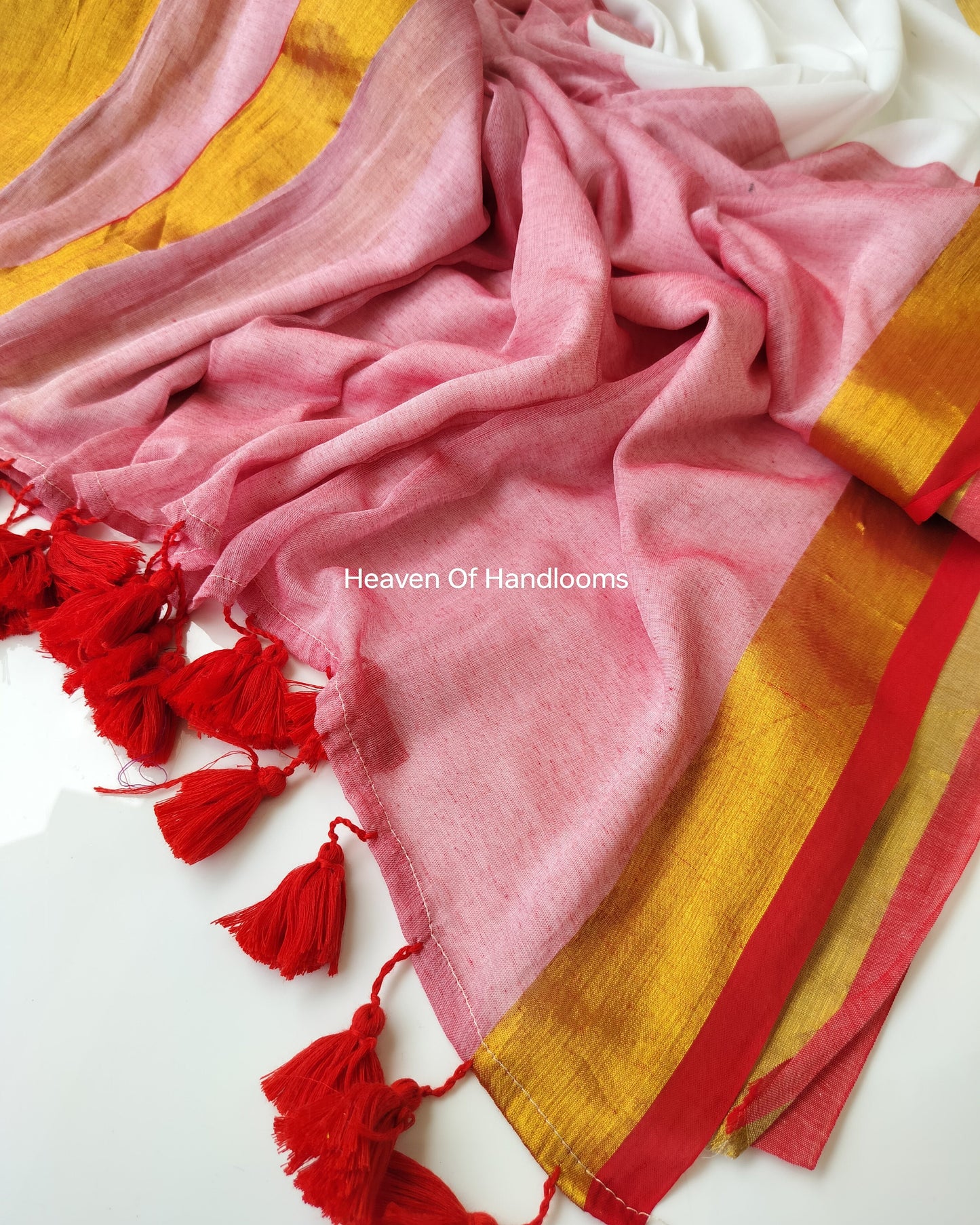 Onam-Vishu Saree - Red Pallu