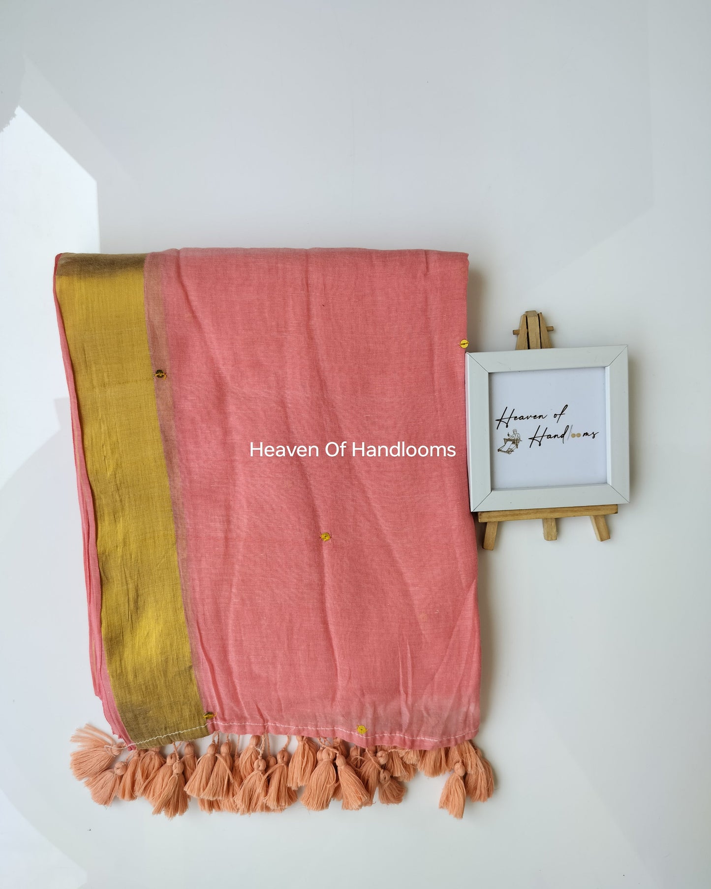 Onam-Vishu Saree - Peach Gini
