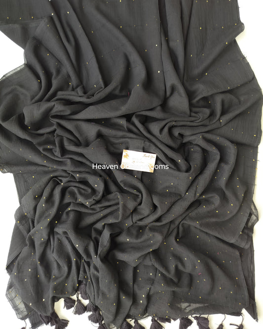 Contemporary Saree - Black Jonaki