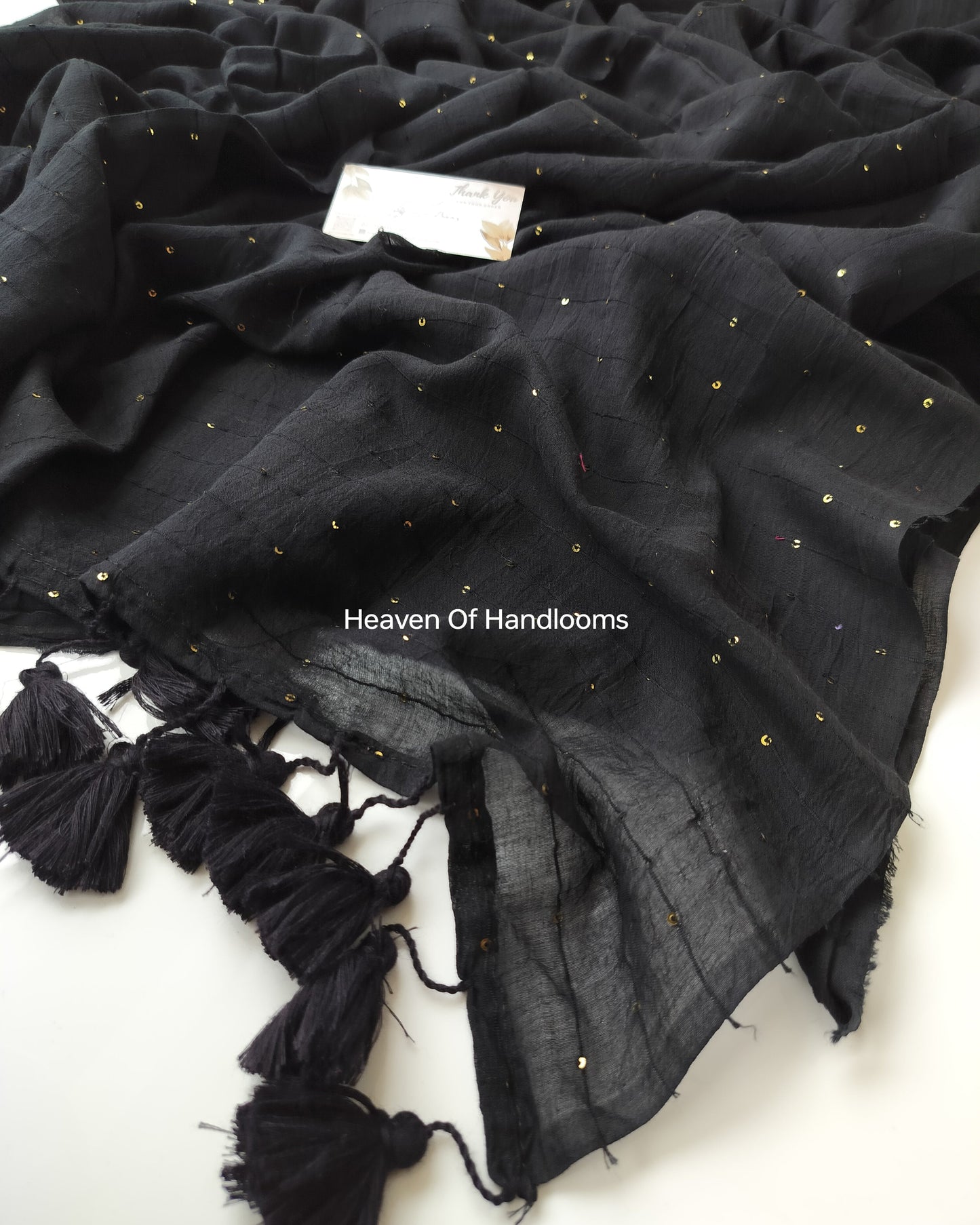 Contemporary Saree - Black Jonaki