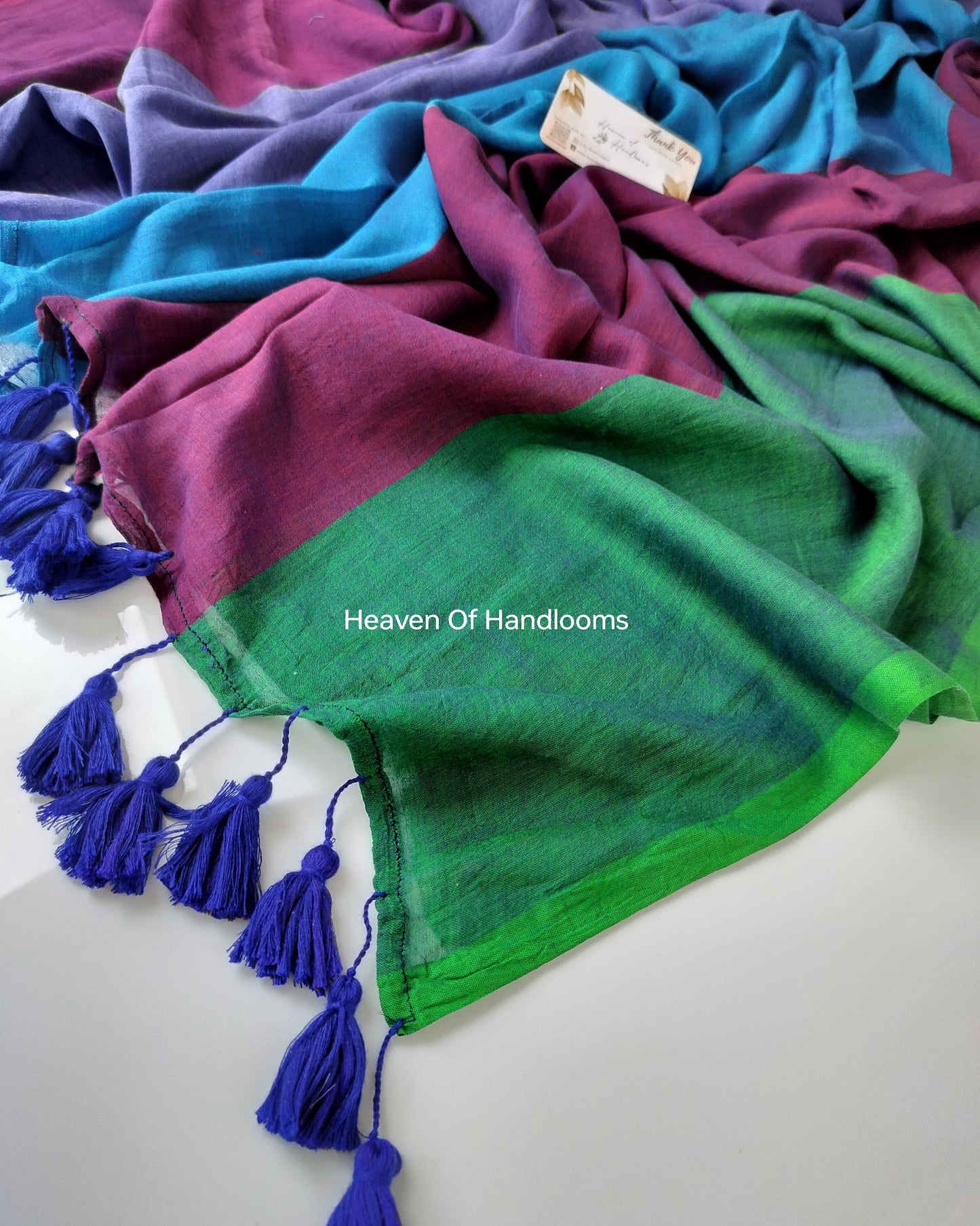 Contemporary Saree - Peacock Shaded