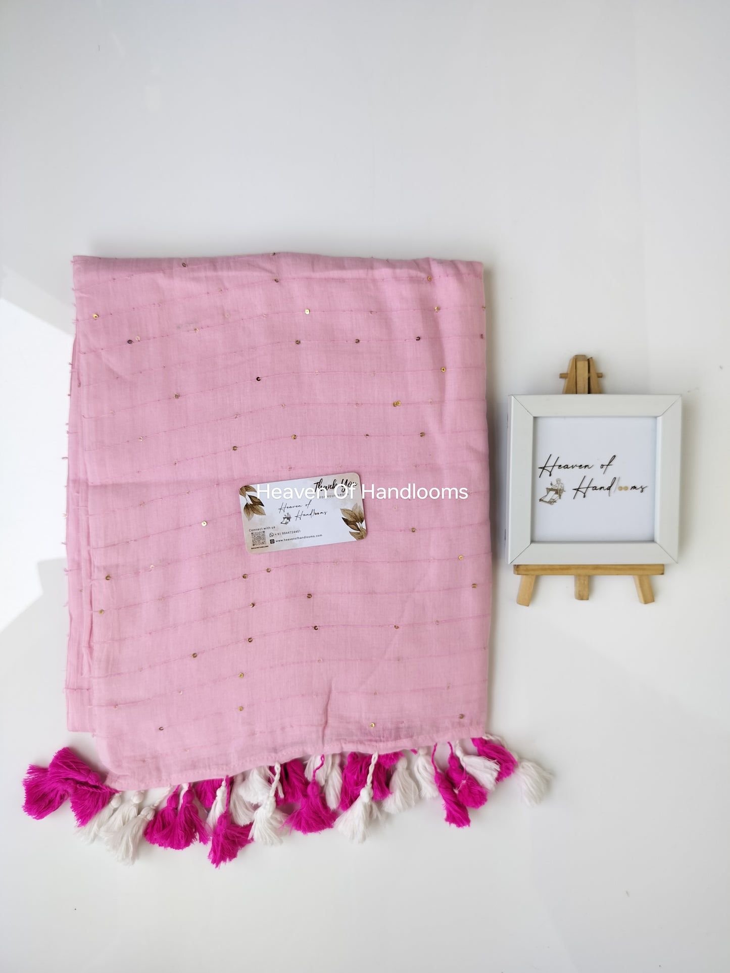 Contemporary Saree - Baby Pink Jonaki