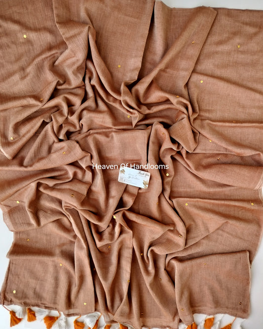 Festive Saree - Muted Brown Gini