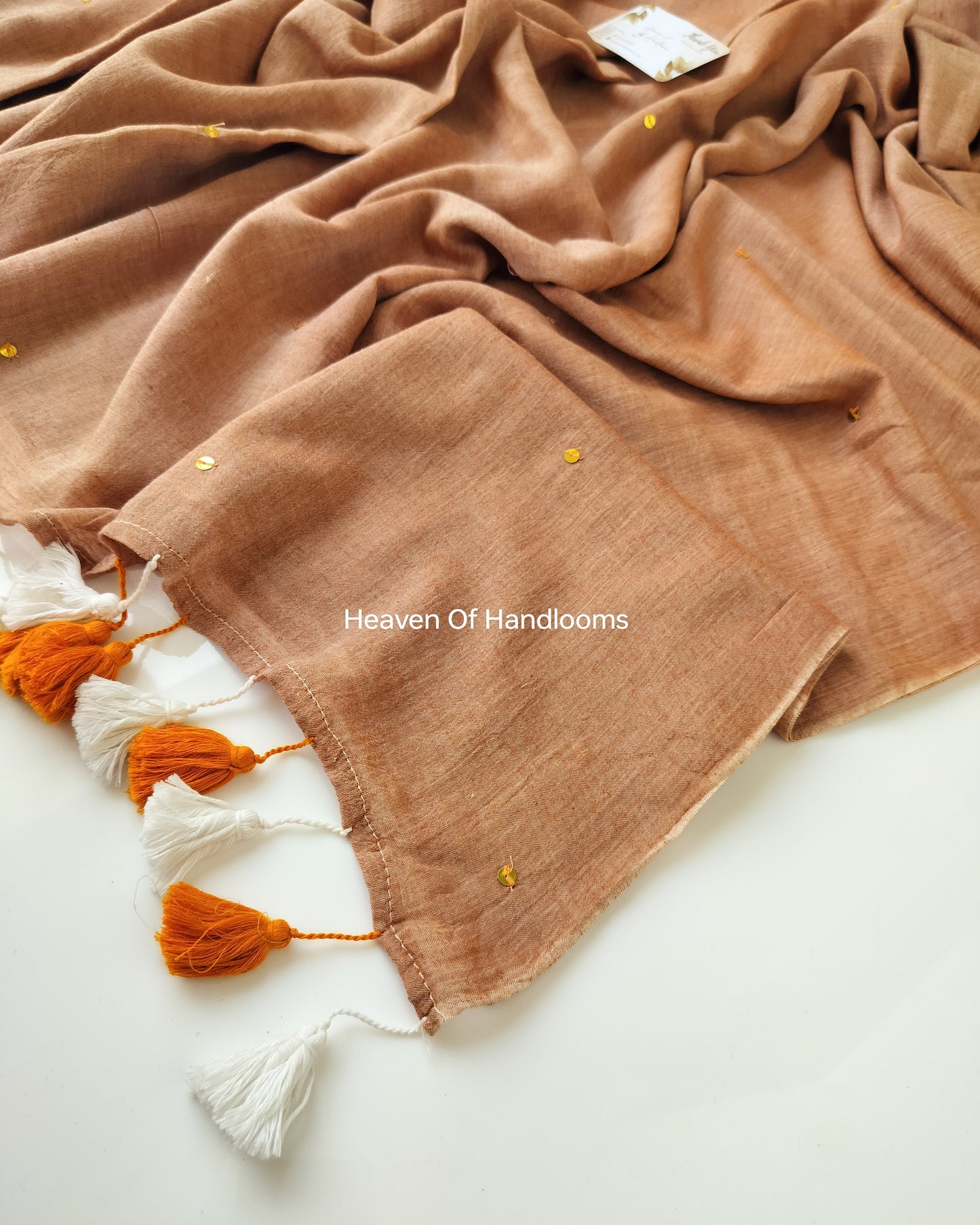 Festive Saree - Muted Brown Gini