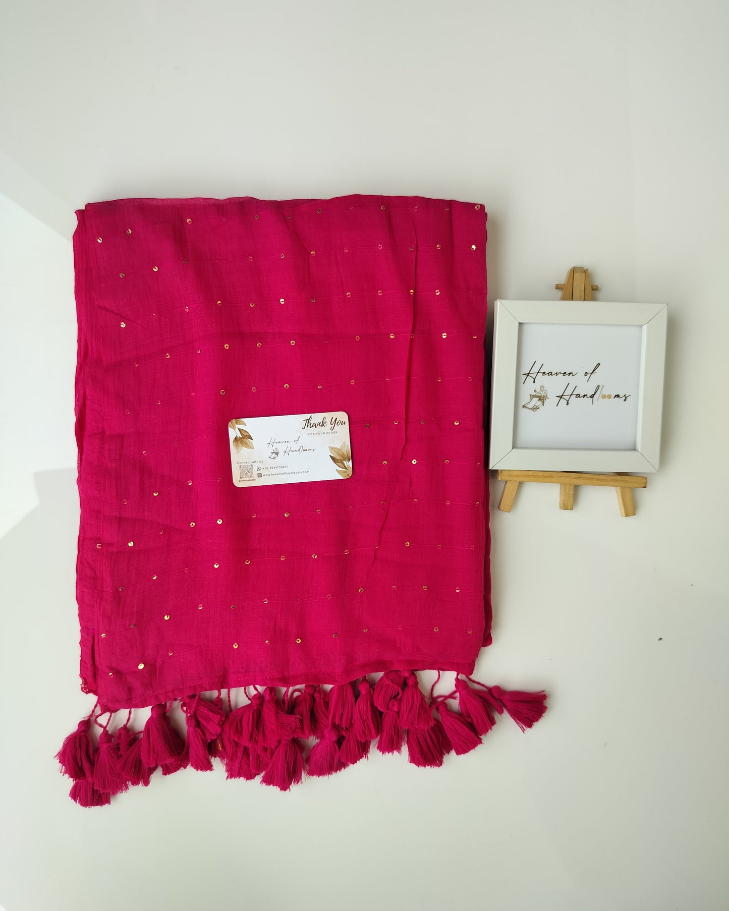 Contemporary Saree - Hot Pink Jonaki