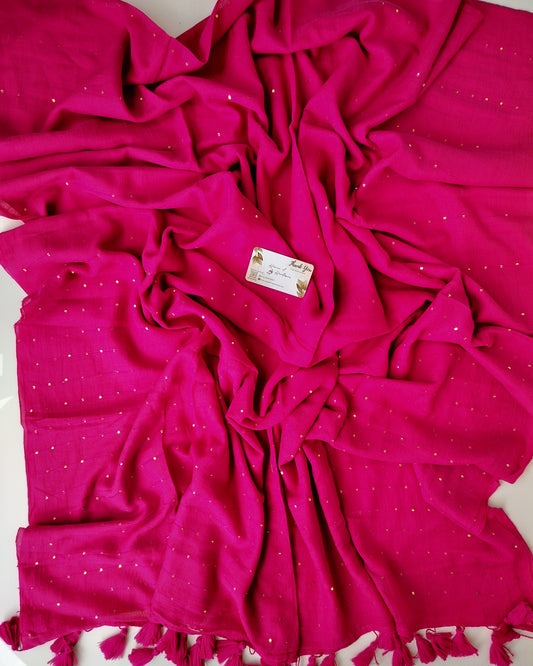 Contemporary Saree - Hot Pink Jonaki