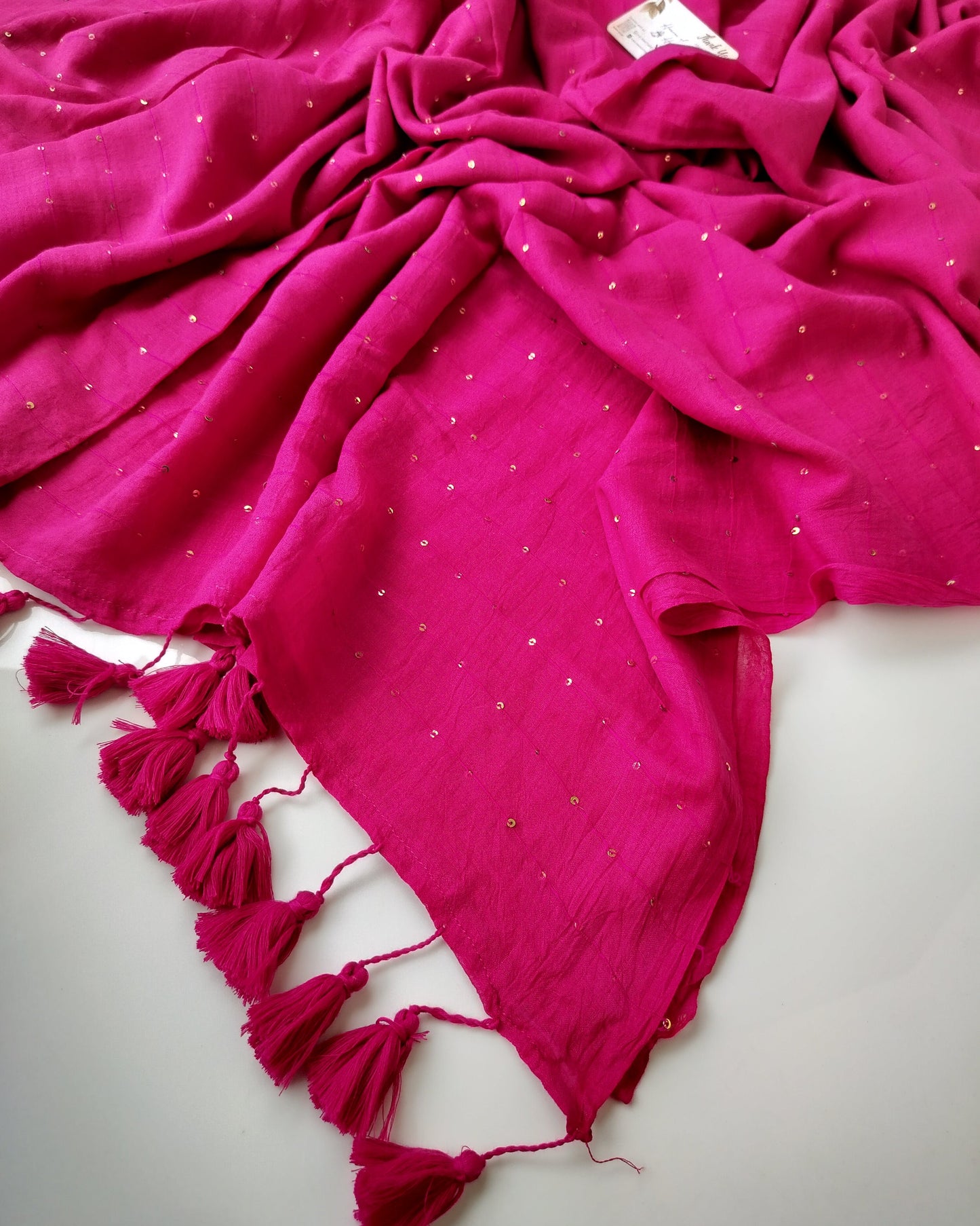 Contemporary Saree - Hot Pink Jonaki