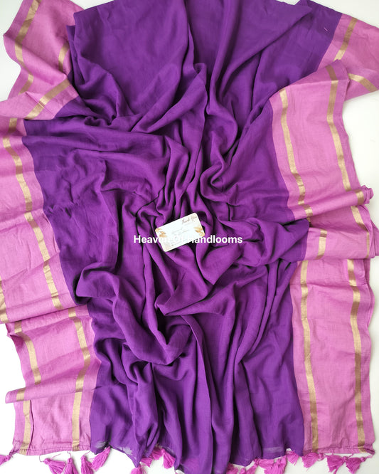 Festive Saree - Eminence with Golden Stripe