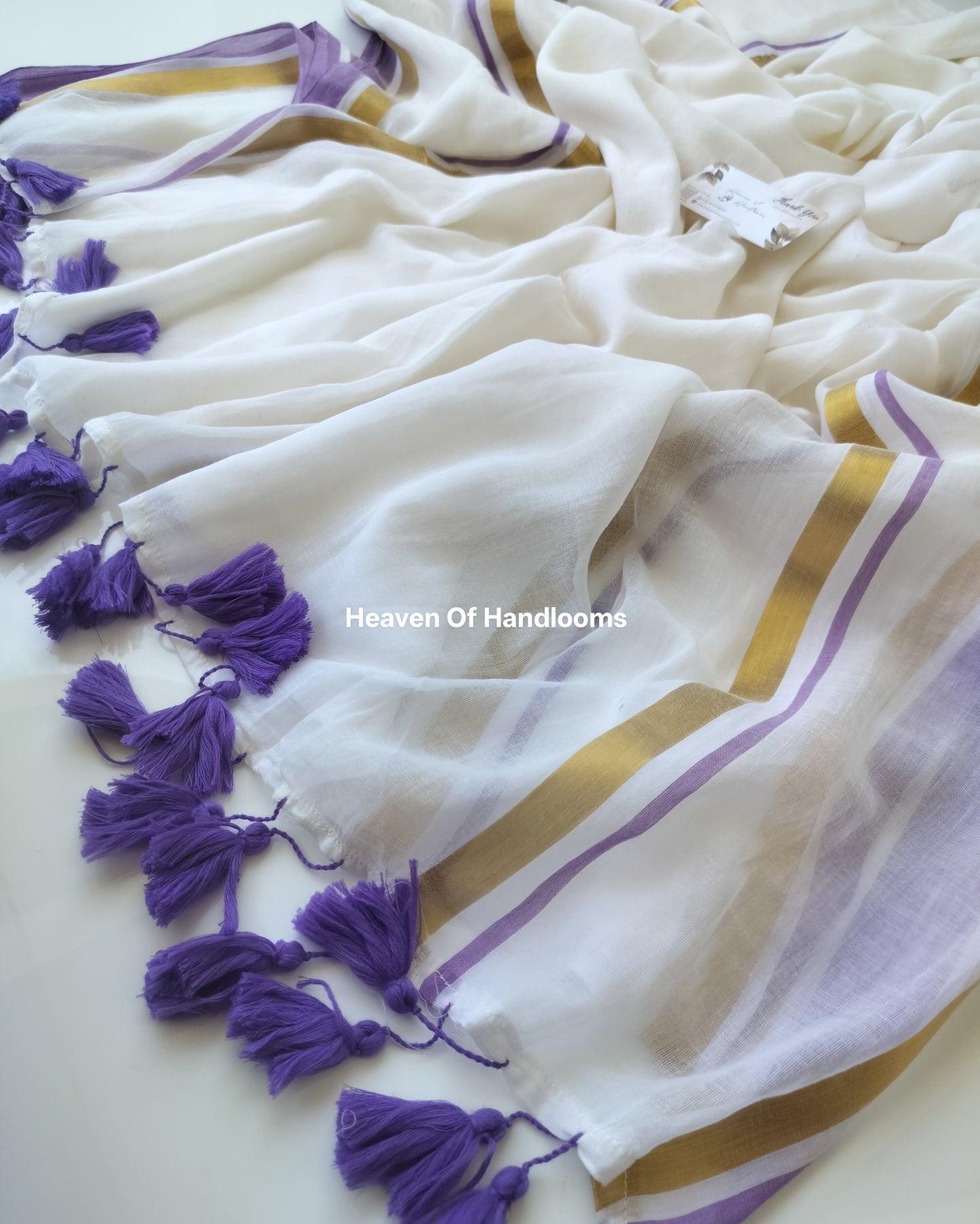 Onam-Vishu Saree - Purple Line