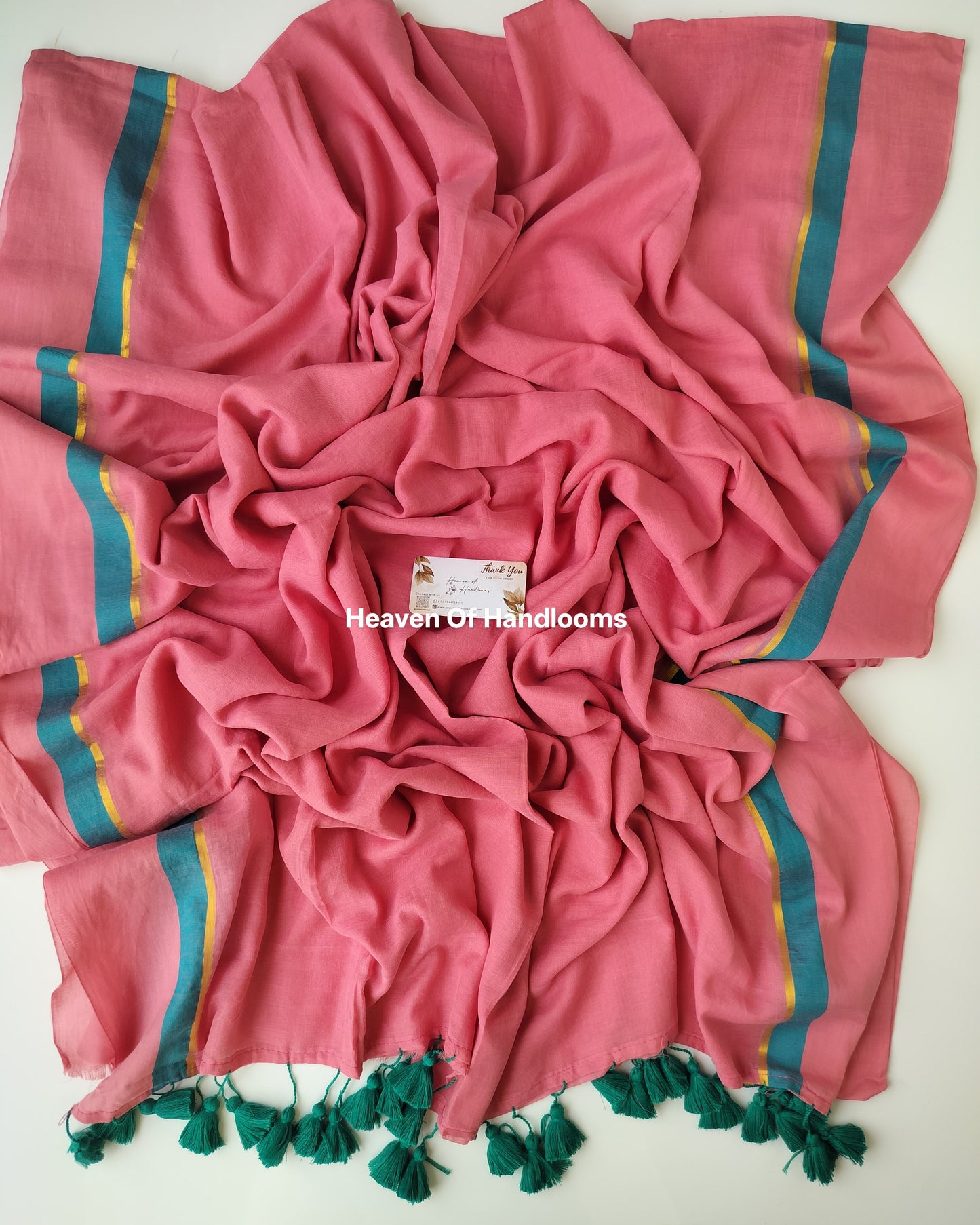 Corporate Choice - Dusty Rose with Peacock Green Border