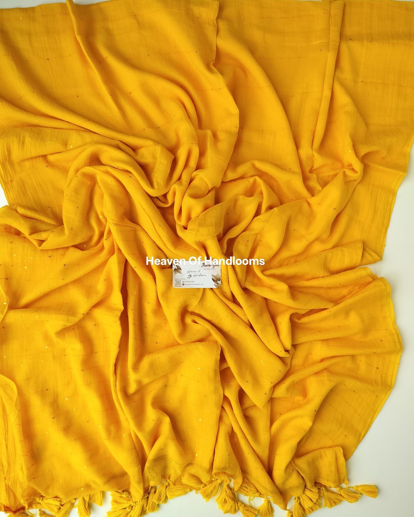 Contemporary Saree - Mango Yellow Jonaki