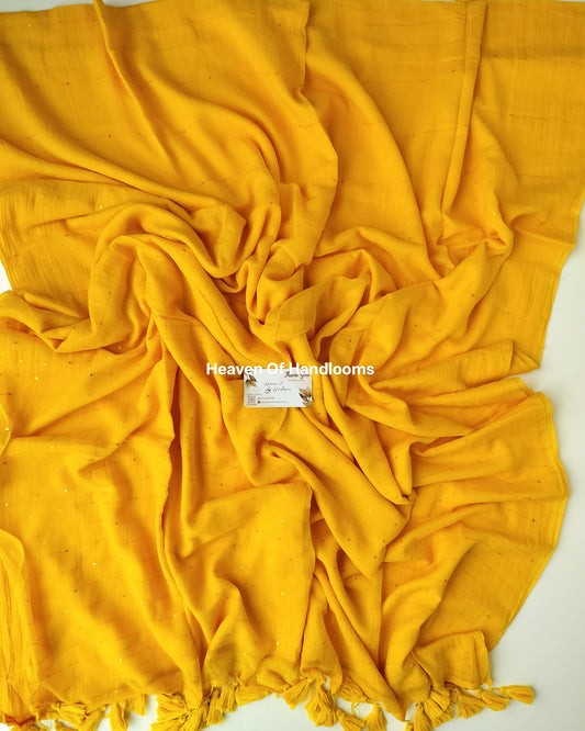 Contemporary Saree - Mango Yellow Jonaki
