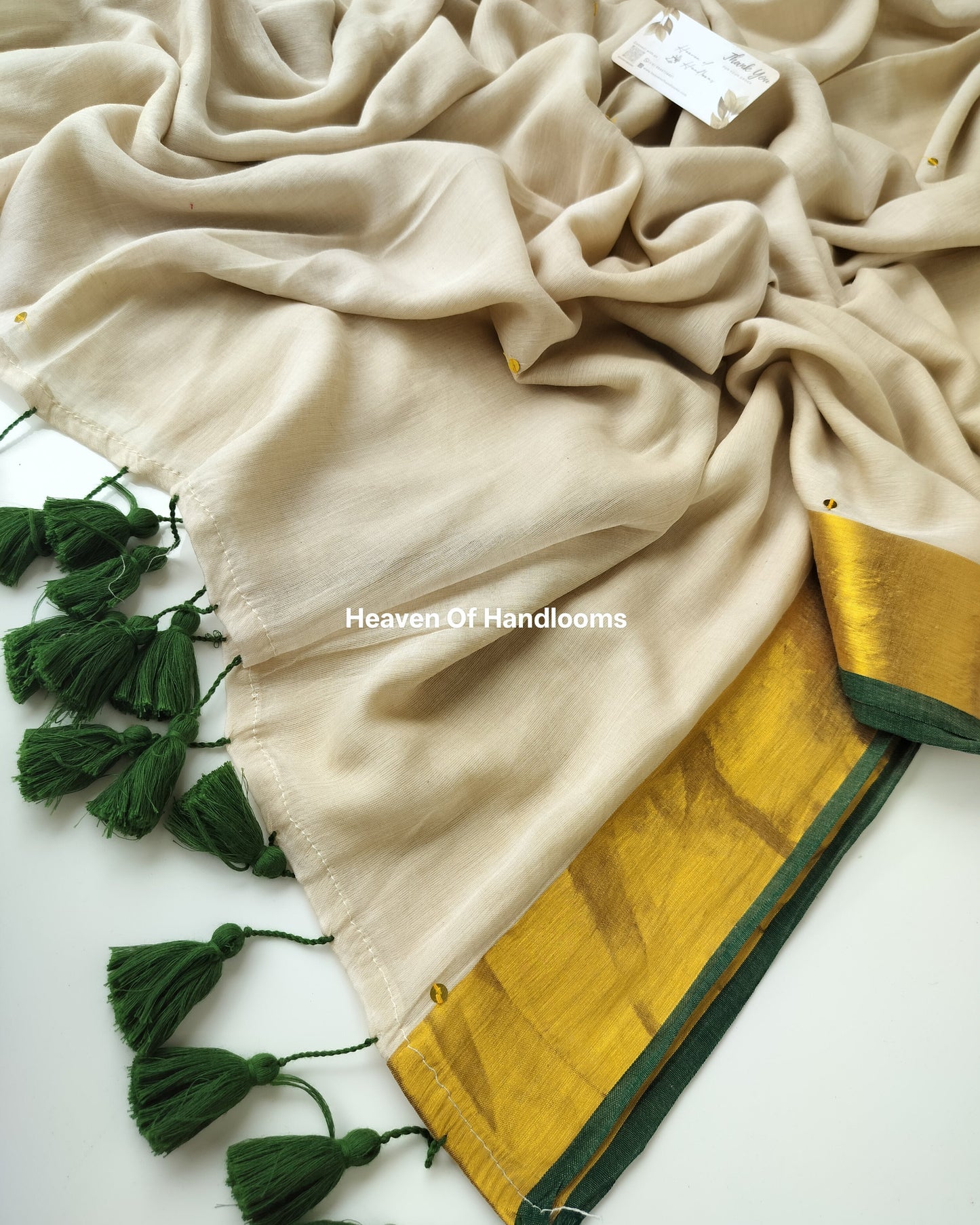 Onam-Vishu Saree - Green with Gini