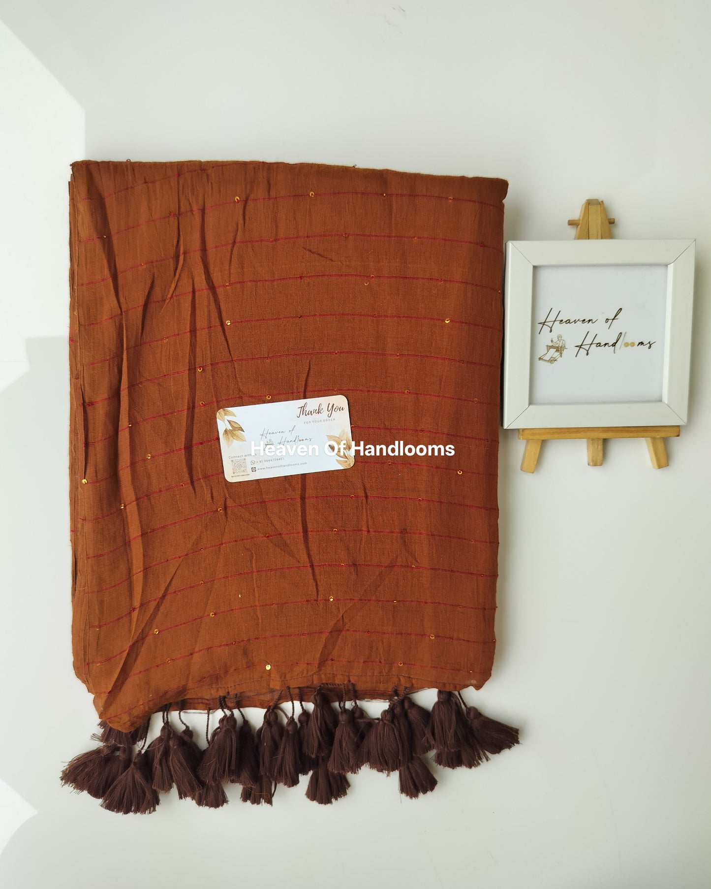 Contemporary Saree - Brown Jonaki