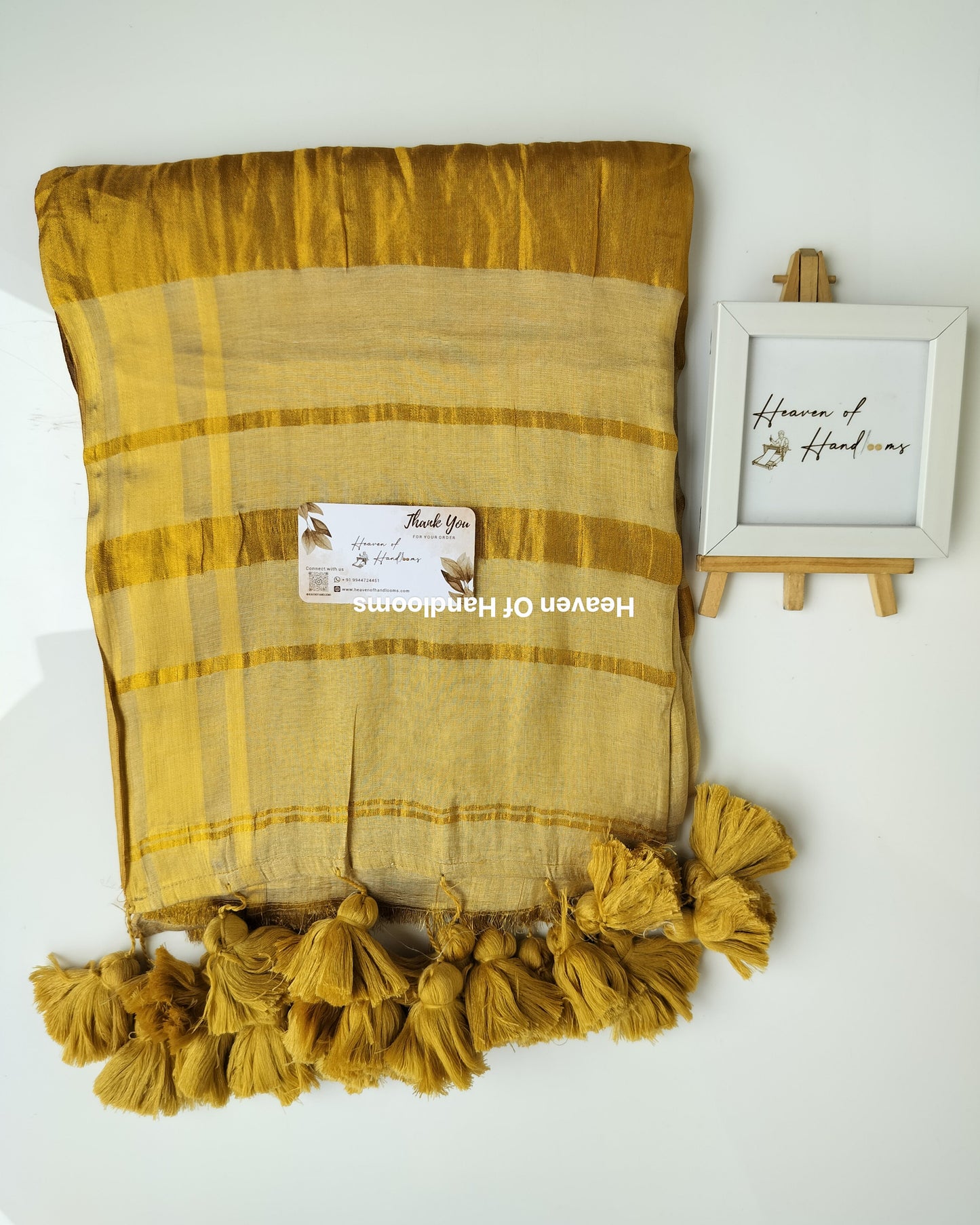 Onam-Vishu Saree - Golden Tissue Big
