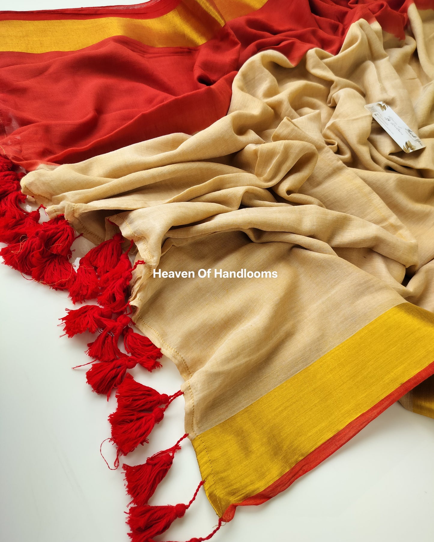 Onam-Vishu Saree - Red Tie dye
