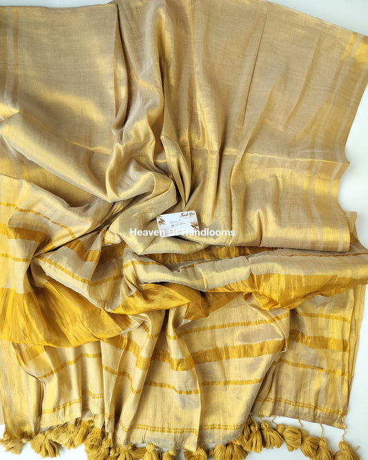 Onam-Vishu Saree - Golden Tissue Big