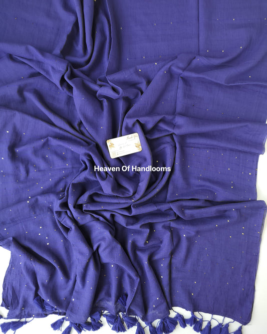 Contemporary Saree - Marine Blue