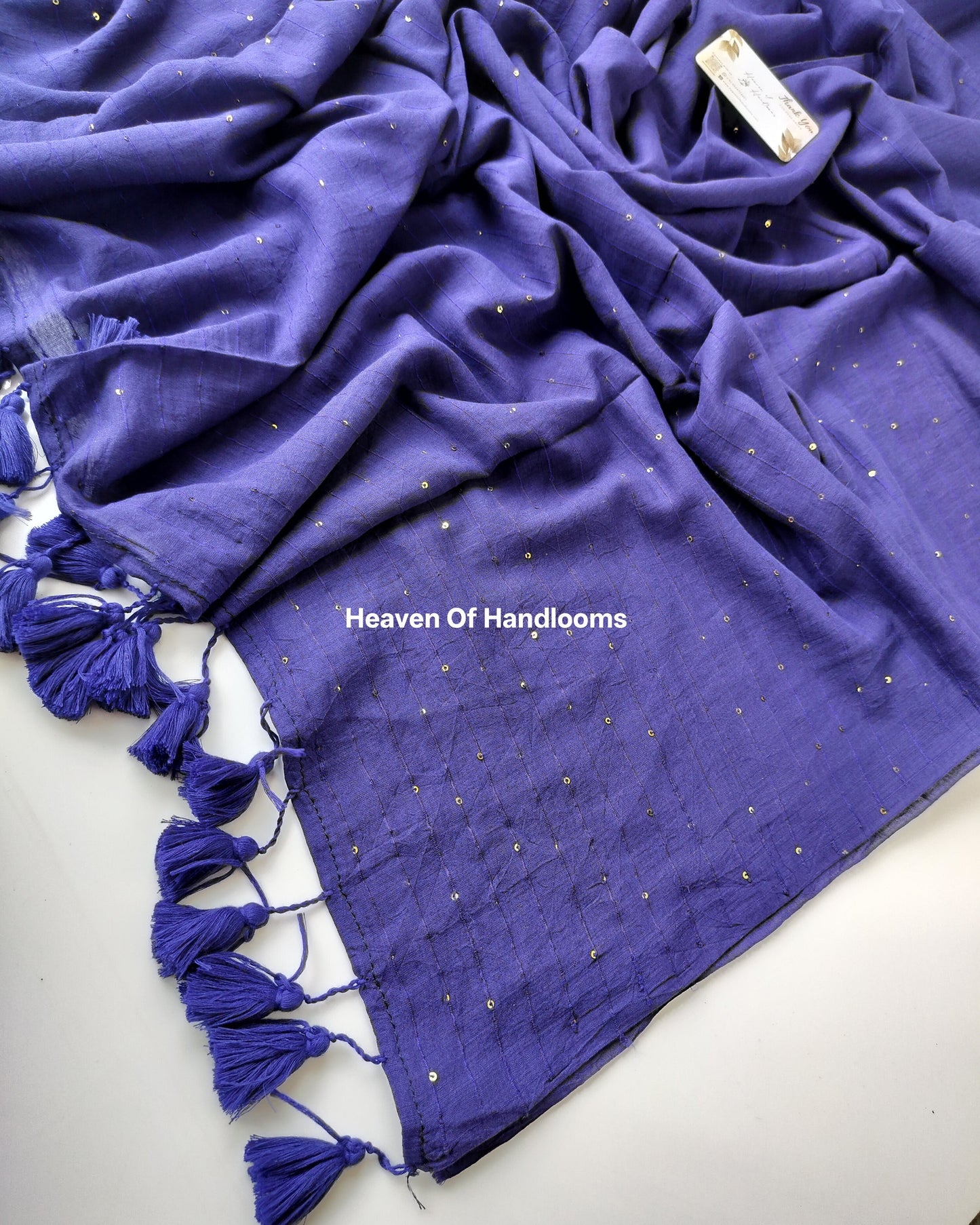 Contemporary Saree - Marine Blue