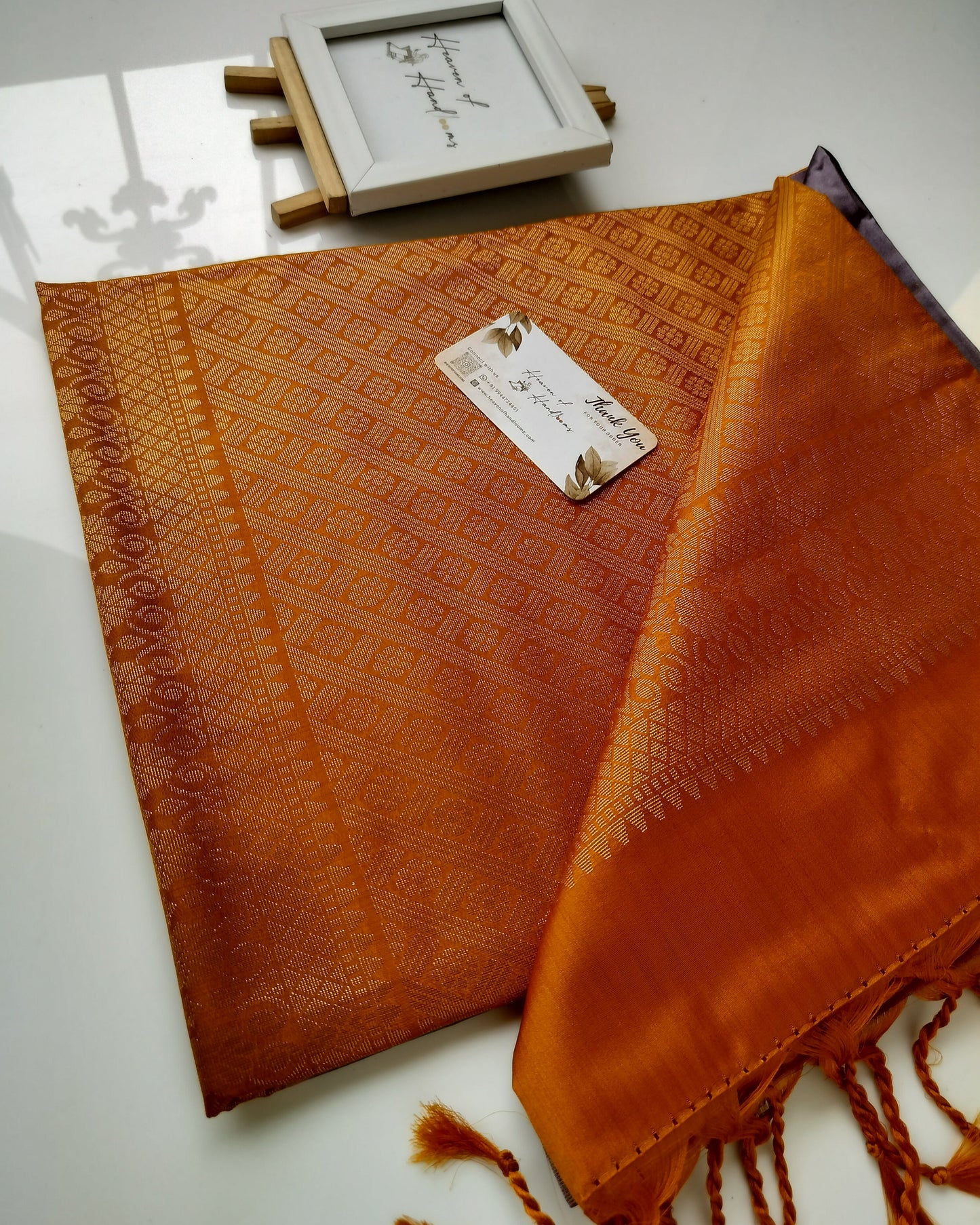 Vegan Silk Saree - Amethest Smoke