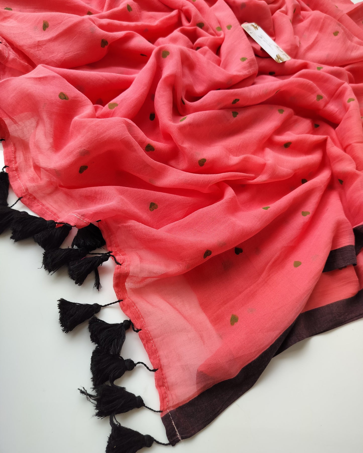 Printed Saree - Fury Rose Tiny Heart