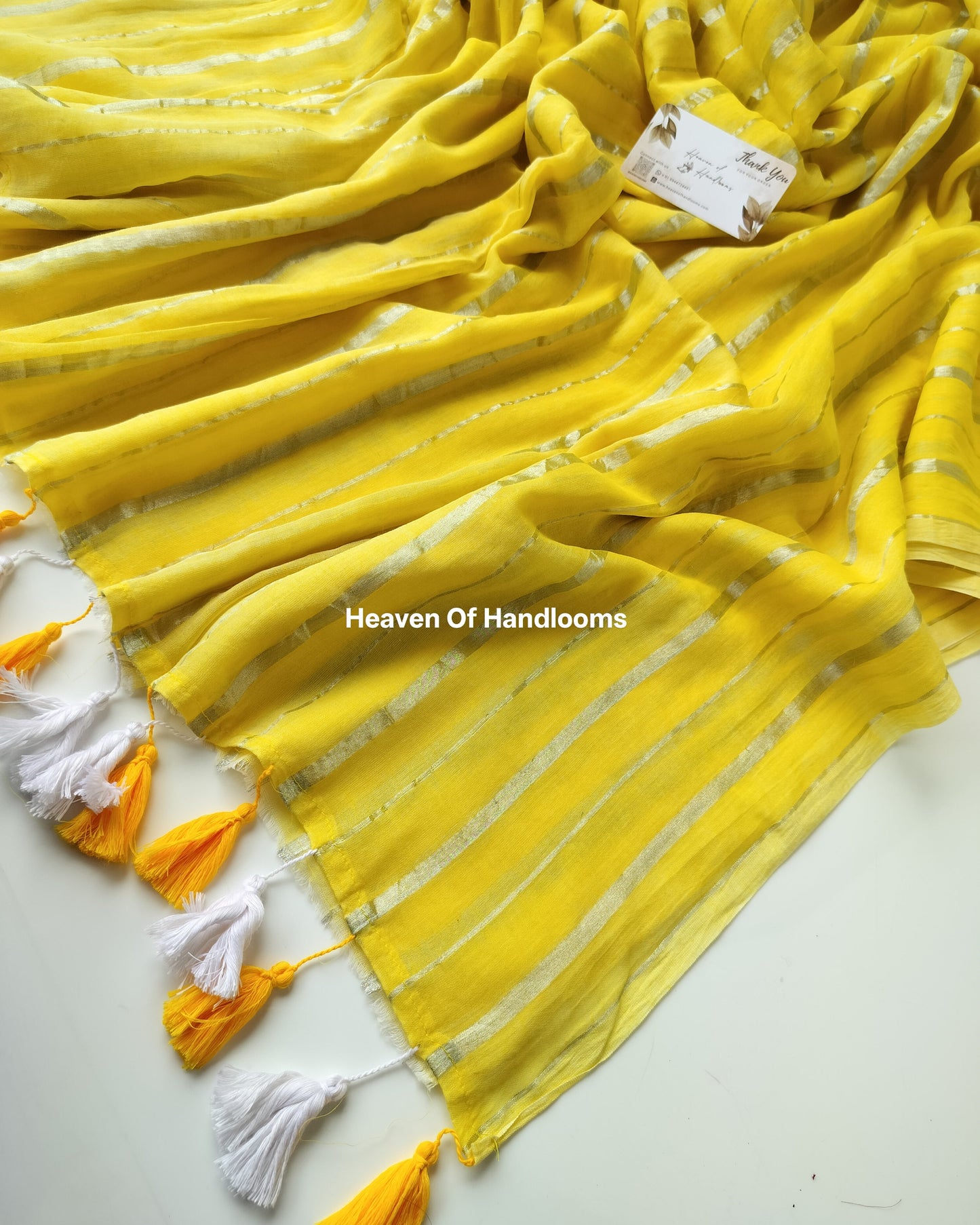 Festive Saree - Pastel Yellow Silver Zari