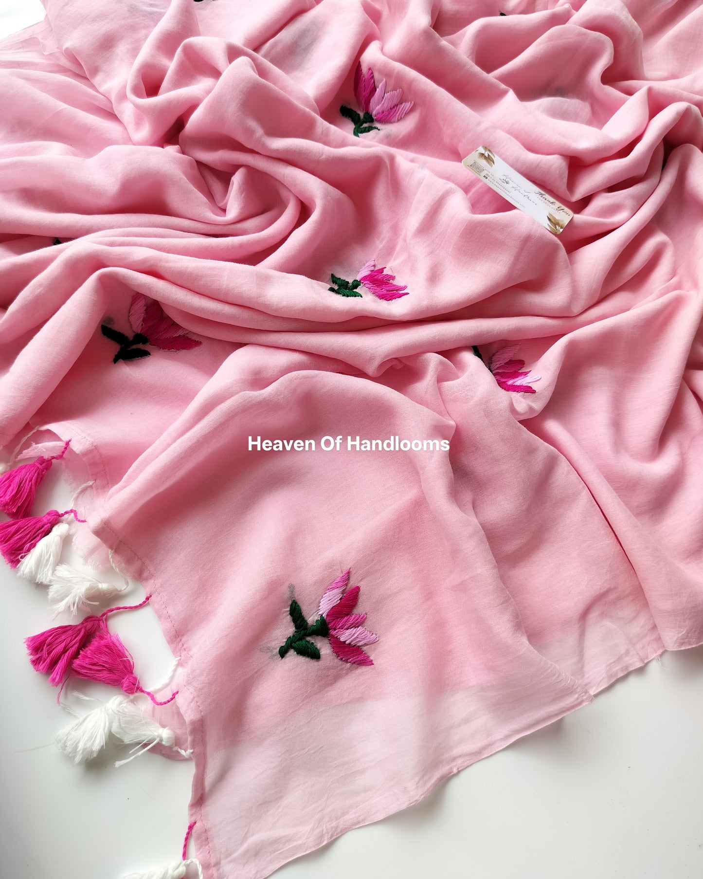 Premium Hand Stitch - Baby Pink Lotus