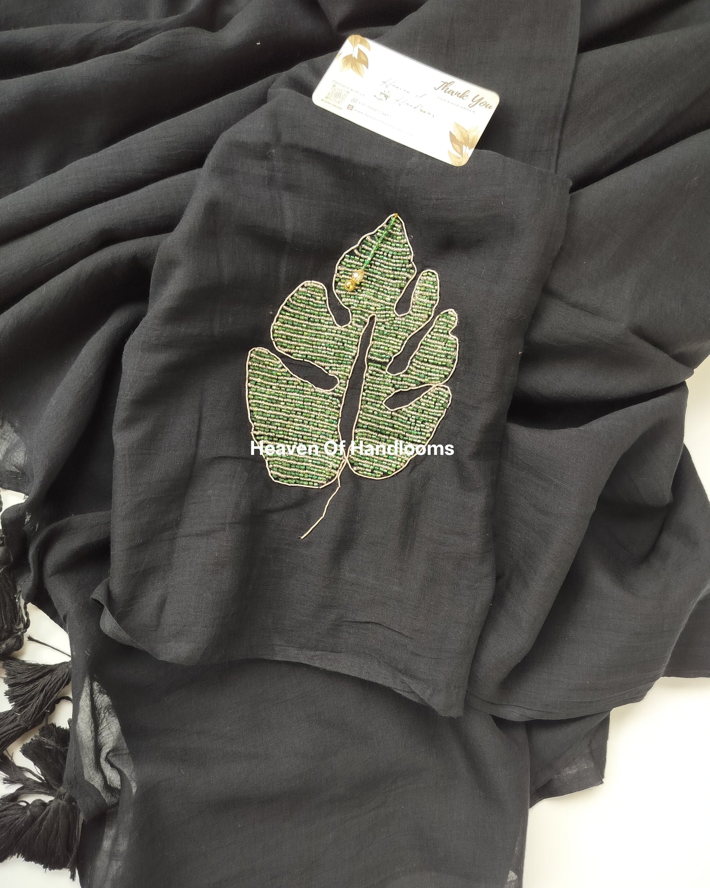 Premium Hand Stitch - Black Leaf Katdana