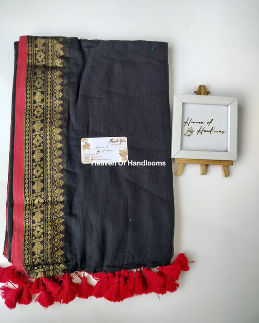 Festive Saree - Black Chetinadu