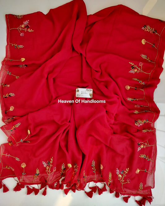 Premium Hand Stitch - Red All Embroidery