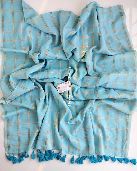 Festive Saree - Sky Golden Box