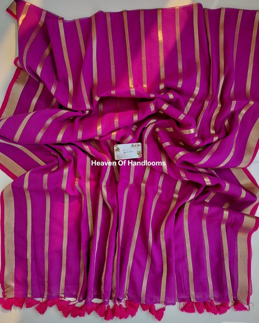 Festive Saree - Fuchsia