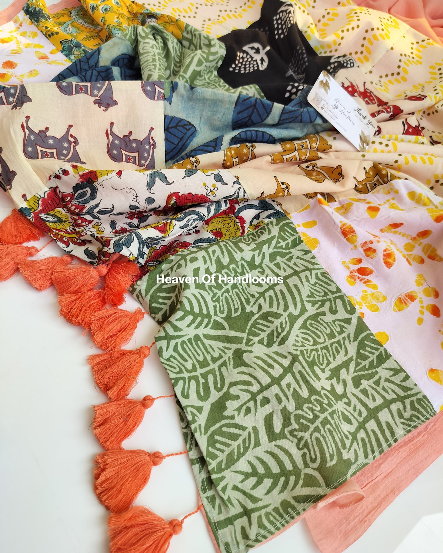 Festive Saree - Black Patchwork