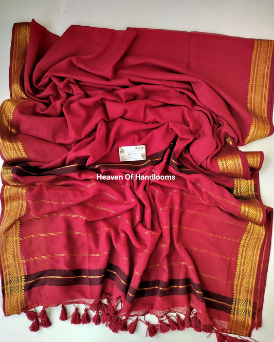 Festive Saree - Maroon Kanchi