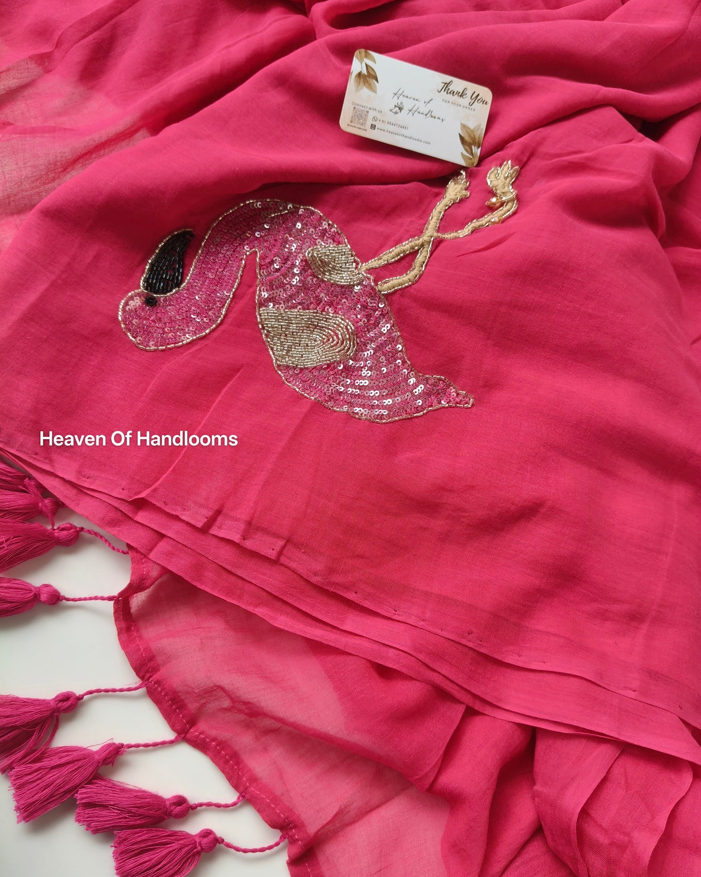 Premium Hand Stitch - Dark Pink Flamingo