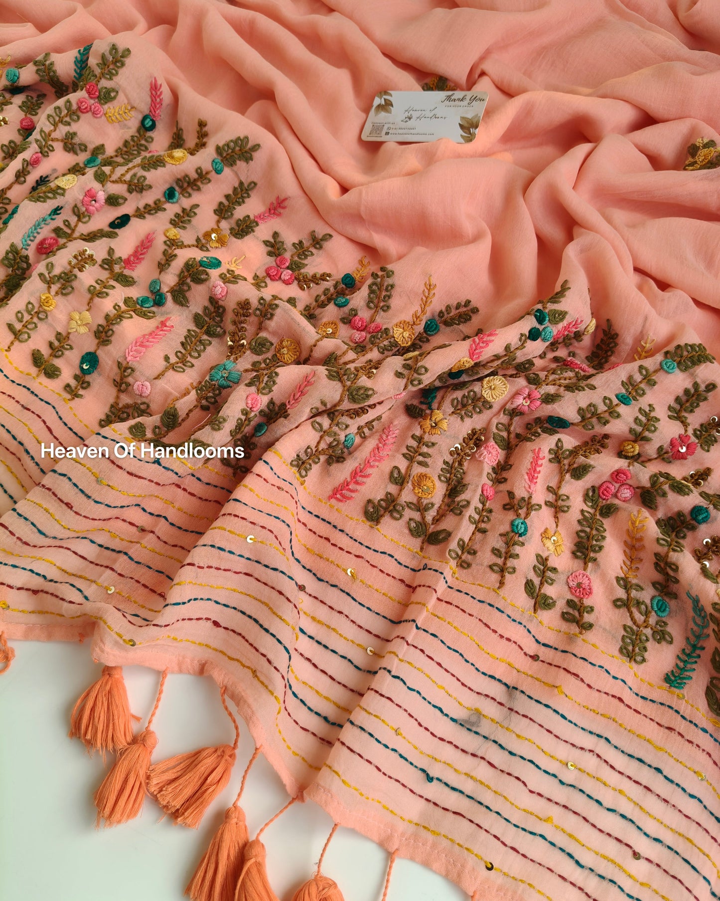 Premium Hand Stitch - Peach Bullion