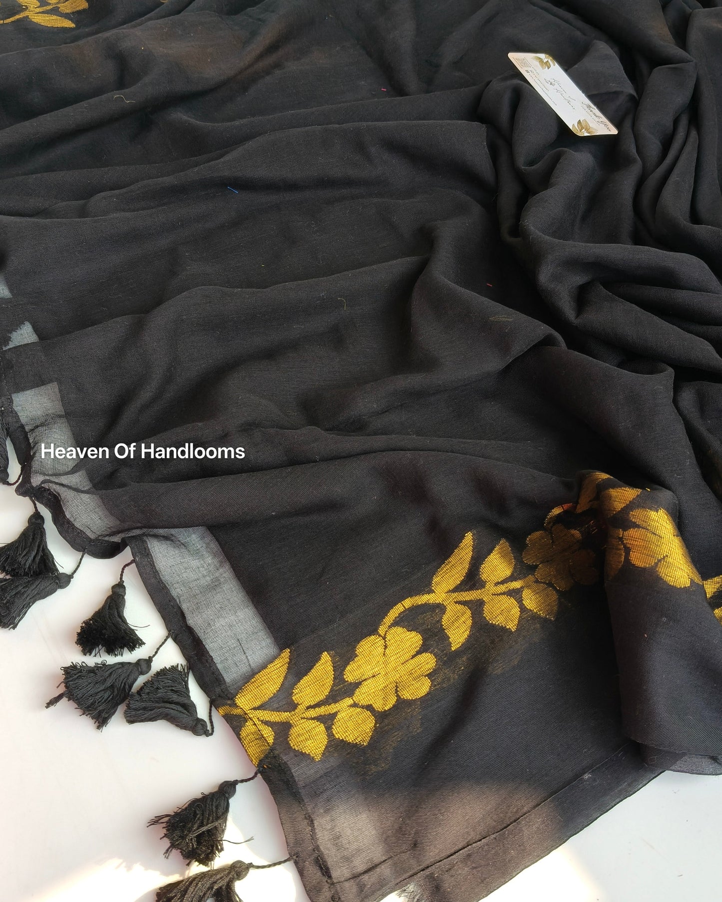 Festive Saree - Black Rose Jacquard