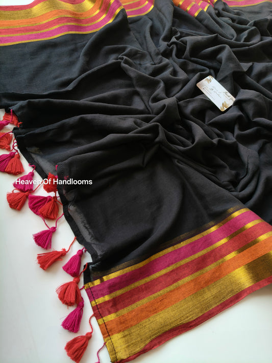 Festive Saree - Double Shade Stripe