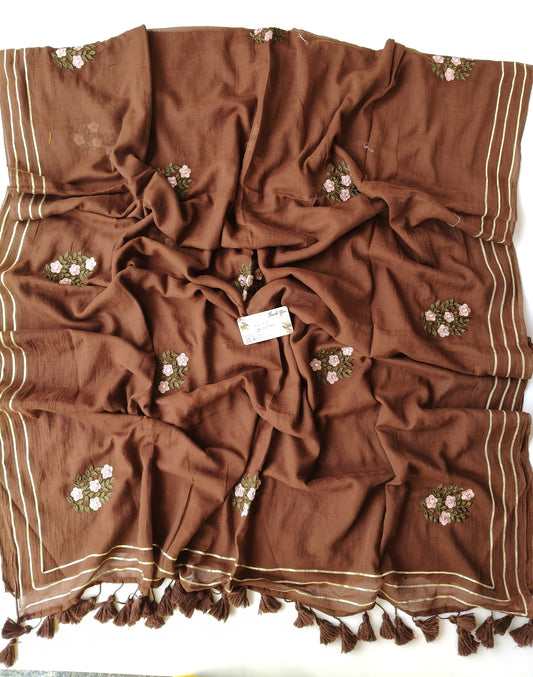 Festive Saree - Choco Flower Yellow