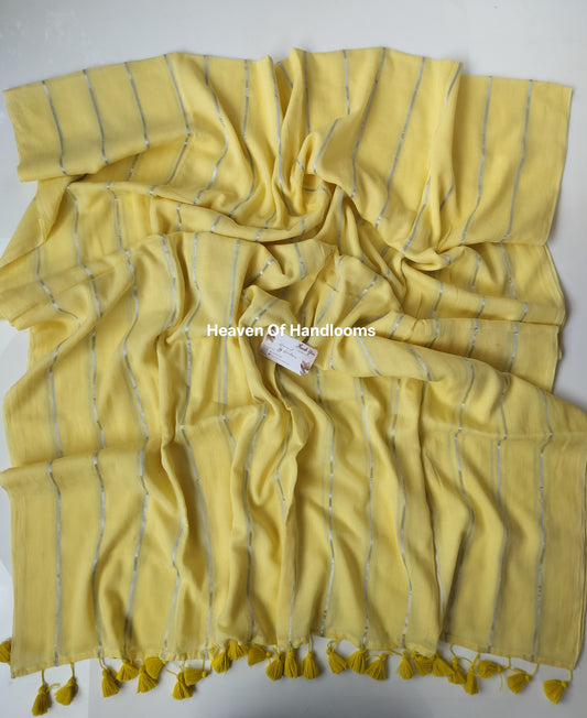 Festive Saree - Butter Sliver