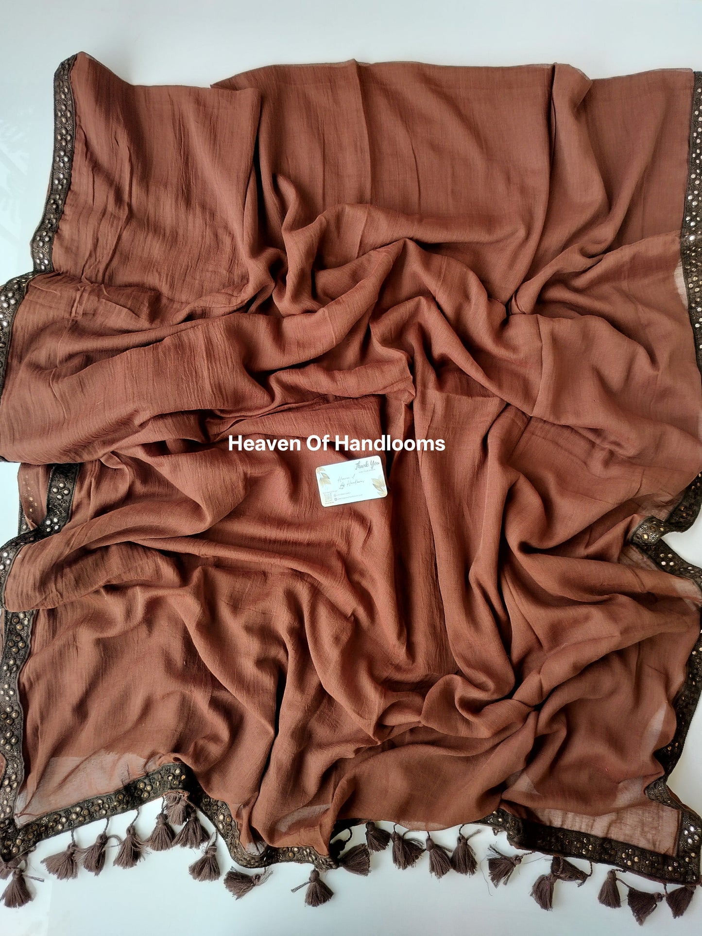 Festive Saree - Sri Brown Lace