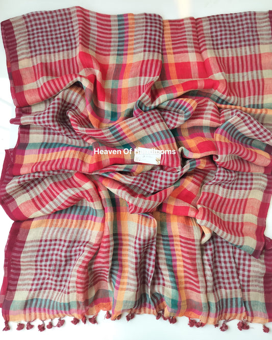 Linen by Linen - Reddish Check