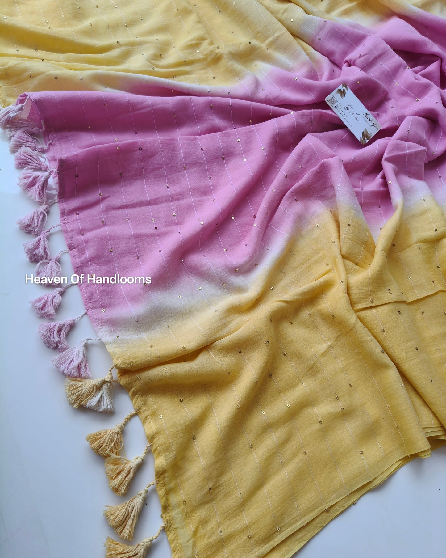 Contemporary Saree -Muted Yellow Color Jonaki