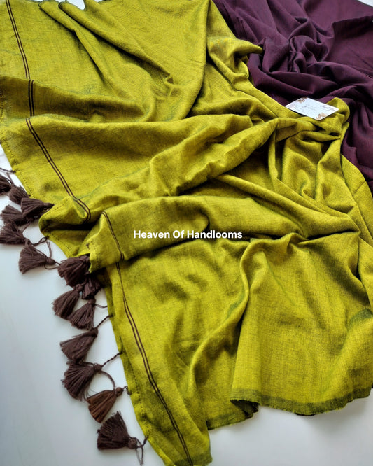 Festive Saree - Plum Olive