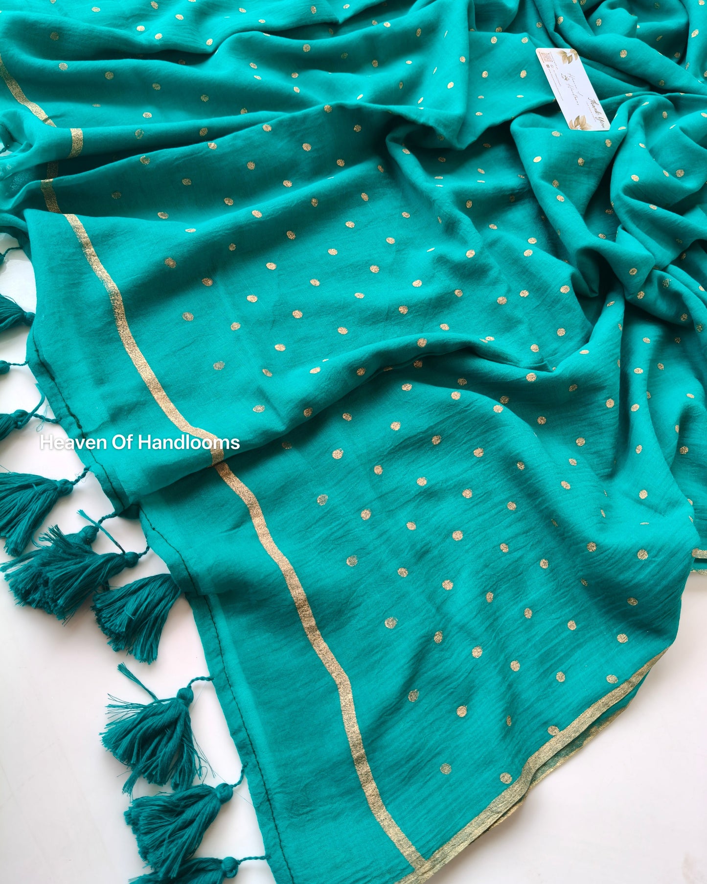 Printed Saree - Spring Blue