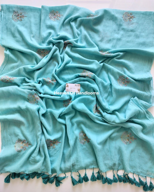 Festive Saree - Sky Rangoli